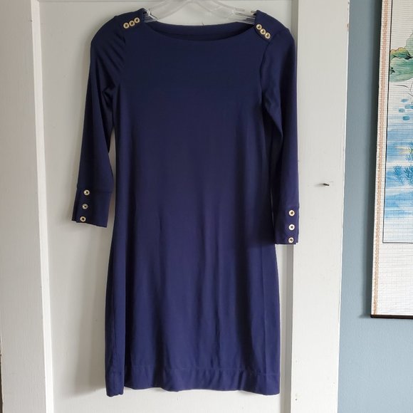 Lilly Pulitzer Sophie UPF 50+ Dress in True Navy Size XXS - Picture 5 of 15